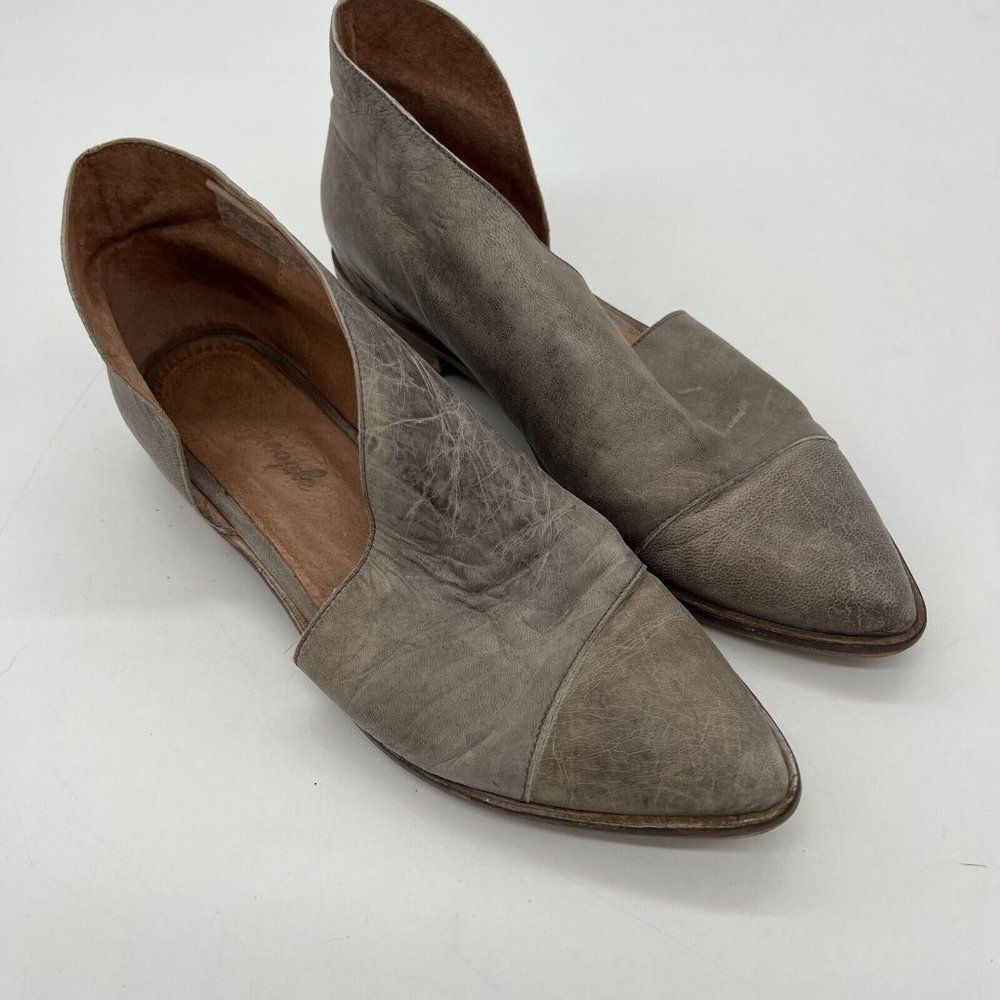 Free People Gray Ankle Boots Size 39 / 8